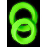Ouch! Glow Lot de 2 Cockrings phosphorescents Glow Ring 33mm